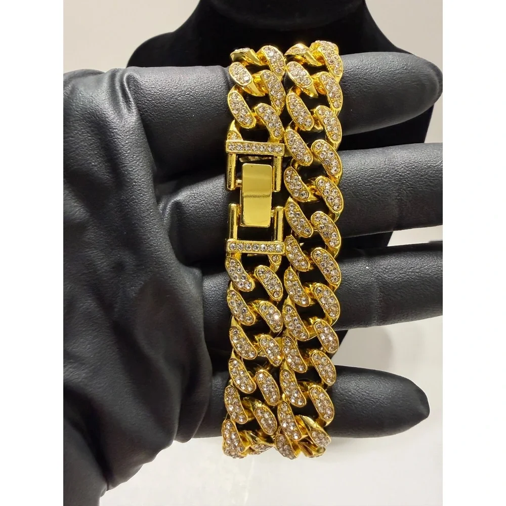 cuban chain iced out vvscz over stainless 20inch 12.5mm